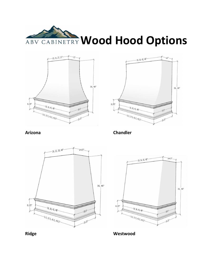 Wood Hood Options catalog cover